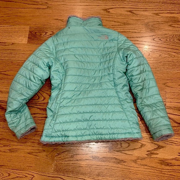 Girls Reversible NORTH FACE Puffy Jacket - size 14/16 (L) - Picture 2 of 10